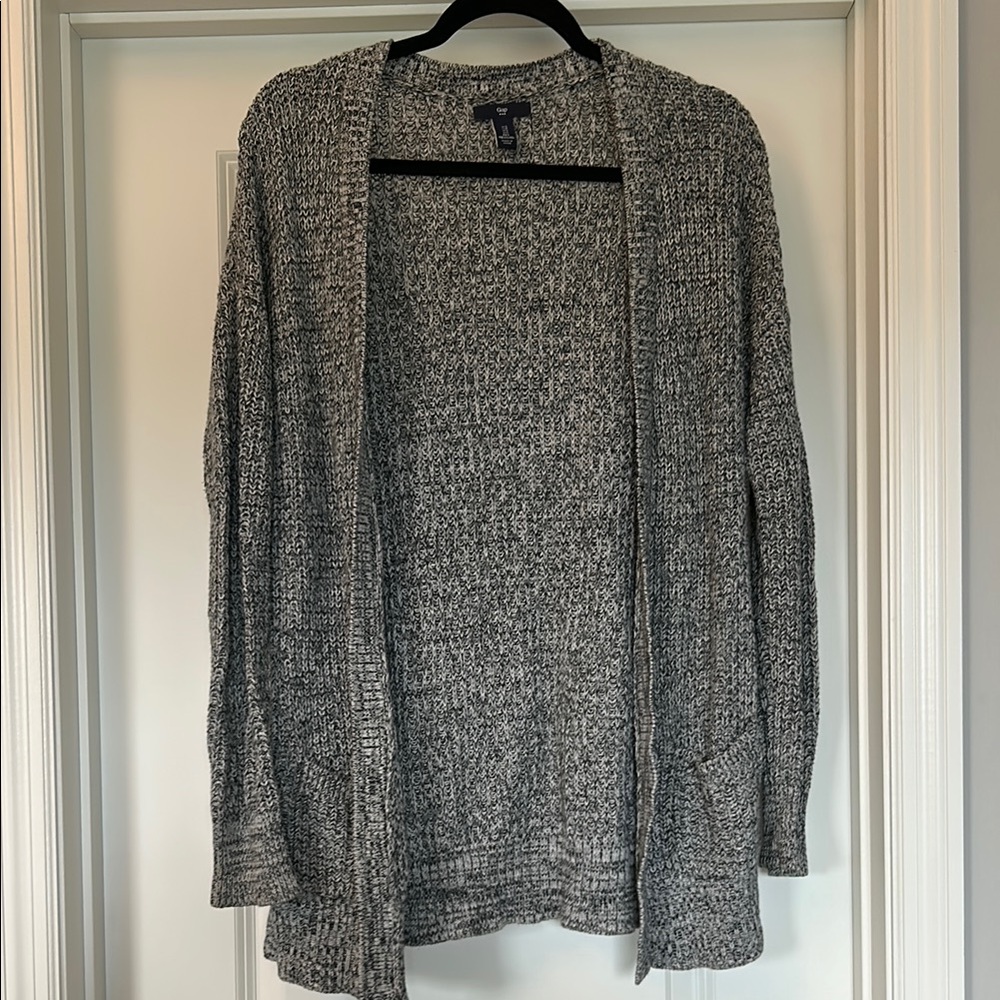 GAP Gray Open-Front Cardigan Sweater